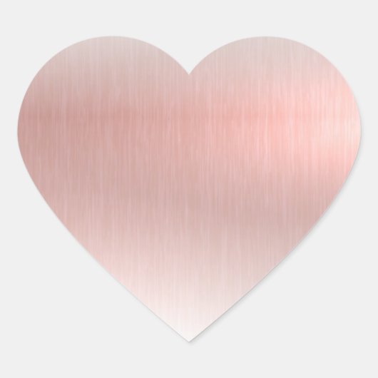 Roze Metallic Trouw Baby Shower Verjaardag Hart Sticker (Voorkant)