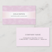 Roze Metallic Vrouwelijke Professionele Accountant Visitekaartje (Voorkant / Achterkant)
