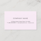 Roze Metallic Vrouwelijke Professionele Accountant Visitekaartje (Achterkant)