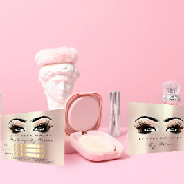 Roze Metallic Wimpers Make-up Artiest Certificaat