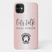 Roze metallisch onroerend goed Bedrijven toevoegen Case-Mate iPhone Case (Achterkant)