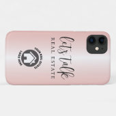Roze metallisch onroerend goed Bedrijven toevoegen Case-Mate iPhone Case (Achterkant (horizontaal))
