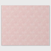 Roze metallische kant  Rustisch Cadeaupapier (Vlak)
