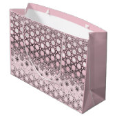 Roze Metamorfose ontwerp Groot Cadeauzakje (Achterkant Gekanteld)