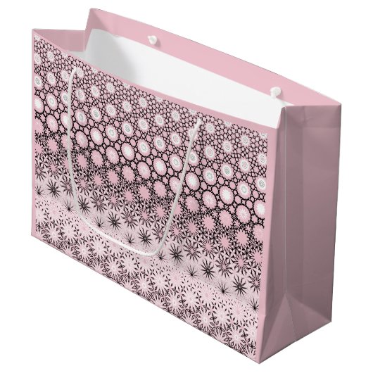 Roze Metamorfose ontwerp Groot Cadeauzakje (Voorkant Gekanteld)