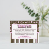 Roze metro briefkaart (Staand voorkant)