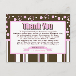 Roze metro briefkaart