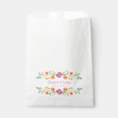 Roze Mexicaans Fiesta Bloemen Bruiloft Bedankzakje (Voorkant)
