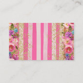 Roze Mexicaans Meisje Fiesta Baby Shower Luier Raf Informatiekaartje (Achterkant)