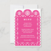 ROZE MEXICAANS PAPEL PICADO menu (Voorkant)