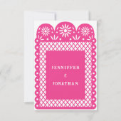 ROZE MEXICAANS PAPEL PICADO menu (Achterkant)