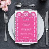ROZE MEXICAANS PAPEL PICADO menu