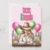 Roze Mexicaans Thema Afscheid van de Meisjesfeest Kaart (Voorkant)