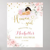 Roze Mexicaanse Angel Baby Heaven Verzonden Welkom Poster (Voorkant)