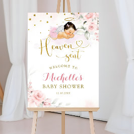 Roze Mexicaanse Angel Baby Heaven Verzonden Welkom Poster