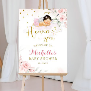 Roze Mexicaanse Angel Baby Heaven Verzonden Welkom Poster