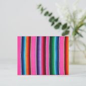 Roze Mexicaanse Blanket met meerdere servers Briefkaart (Staand voorkant)