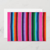 Roze Mexicaanse Blanket met meerdere servers Briefkaart (Voorkant / Achterkant)