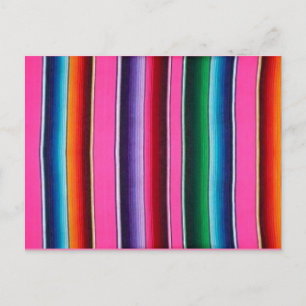 Roze Mexicaanse Blanket met meerdere servers Briefkaart