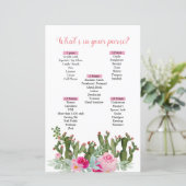 Roze Mexicaanse cactus Wat is er in je paardenspel (Staand voorkant)