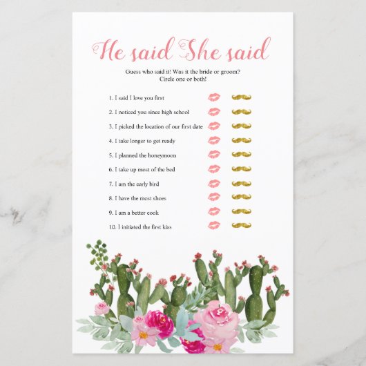 Roze Mexicaanse cactus zei dat ze een spelkaart ze (Voorkant)