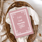 Roze Mexicaanse Cielito Lindo Diapper Raffle Informatiekaartje