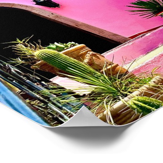 Roze Mexicaanse kapel Poster (Hoek)