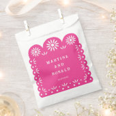 ROZE MEXICAANSE PAPEL PICADO BEDANKZAKJE (Geknipt)