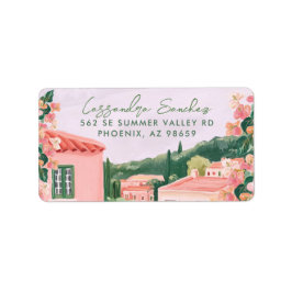 Roze Mexicaanse stad Destination Wedding Etiket