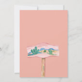 Roze Mexicaanse stad Destination Wedding Save The Date (Achterkant)