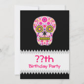 Roze Mexicaanse sull Birthday Kaart (Voorkant)