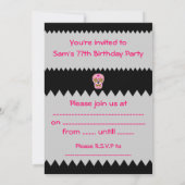 Roze Mexicaanse sull Birthday Kaart (Achterkant)