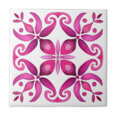 Roze Mexicaanse talavera bruiloft gunsten afgedruk Tegeltje (Voorkant)