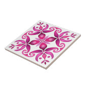 Roze Mexicaanse talavera bruiloft gunsten afgedruk Tegeltje (Zijkant)