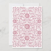 Roze Mexicaanse Talavera trouwkaart Aankondiging (Achterkant)