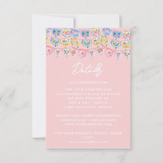 Roze Mexico Bestemming RSVP Kaartje