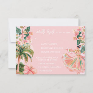 Roze Mexico Bestemming RSVP Kaartje