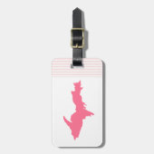 Roze Michigan Upper Peninsula Bagagelabel (Voorkant verticaal)