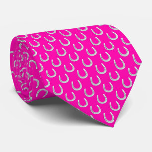 Roze Micro Hoefijzerprint Derby Herenstropdas Stropdas