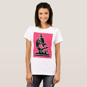Roze microscoop t-shirt (Voorkant volledig)
