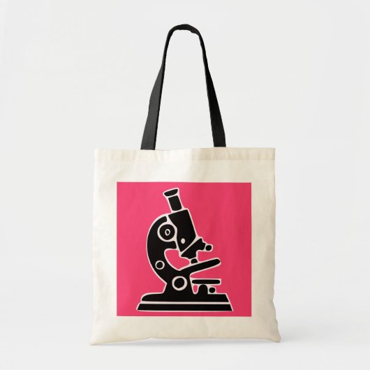 Roze microscoop tote bag (Voorkant)
