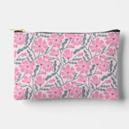 Roze Mid-Century Modern Bloempatroon Etui