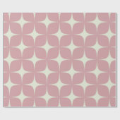 Roze Mid Century Modern Elegant Boho Geometrisch Cadeaupapier (Vlak)