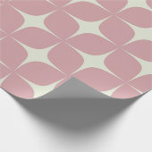 Roze Mid Century Modern Elegant Boho Geometrisch Cadeaupapier (Hoek)