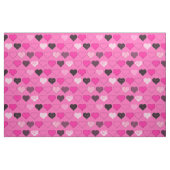 Roze Mid Century Modern Hearts Stof (Fat Quarter)