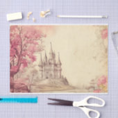  roze middeleeuwse burcht tissuepapier (Craft)