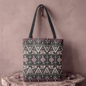 Roze Middennacht Volkskunst Tote Bag