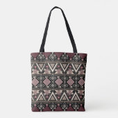 Roze Middennacht Volkskunst Tote Bag (Achterkant)