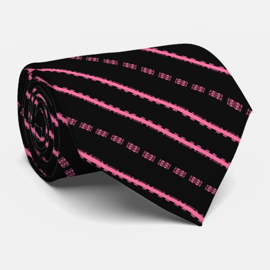 Roze Middernacht Stropdas (Opgerold)