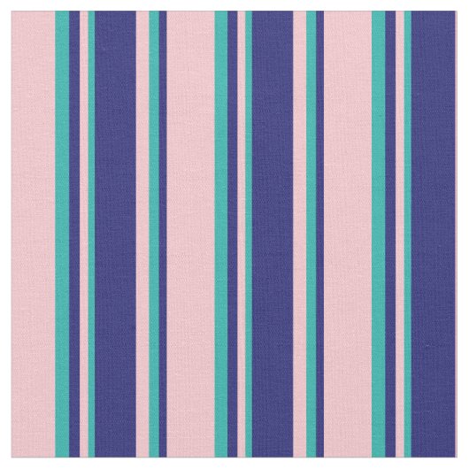 Roze, Midnight Blue en Light Zee Green Stof (Close Up)